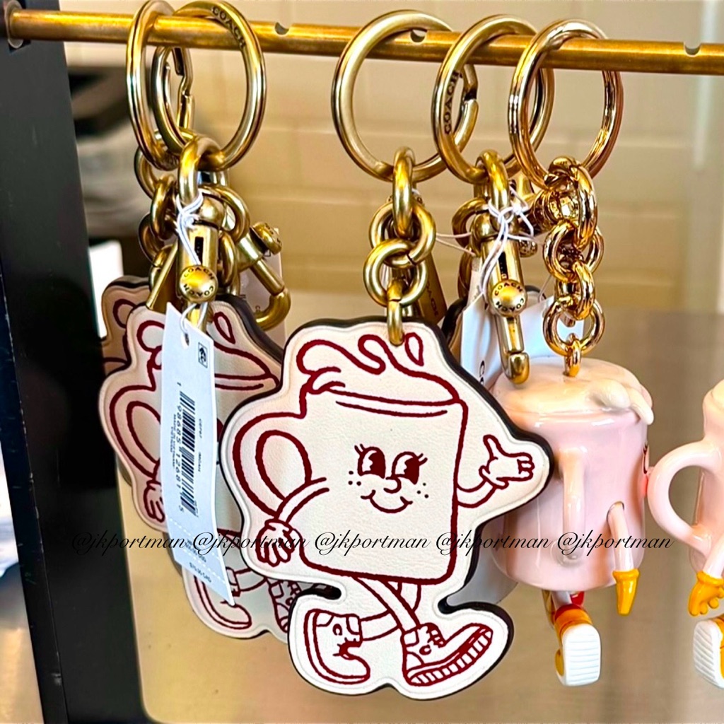 Coach - Coach Coffee Shop Lil Miss Jo Leather Keychain